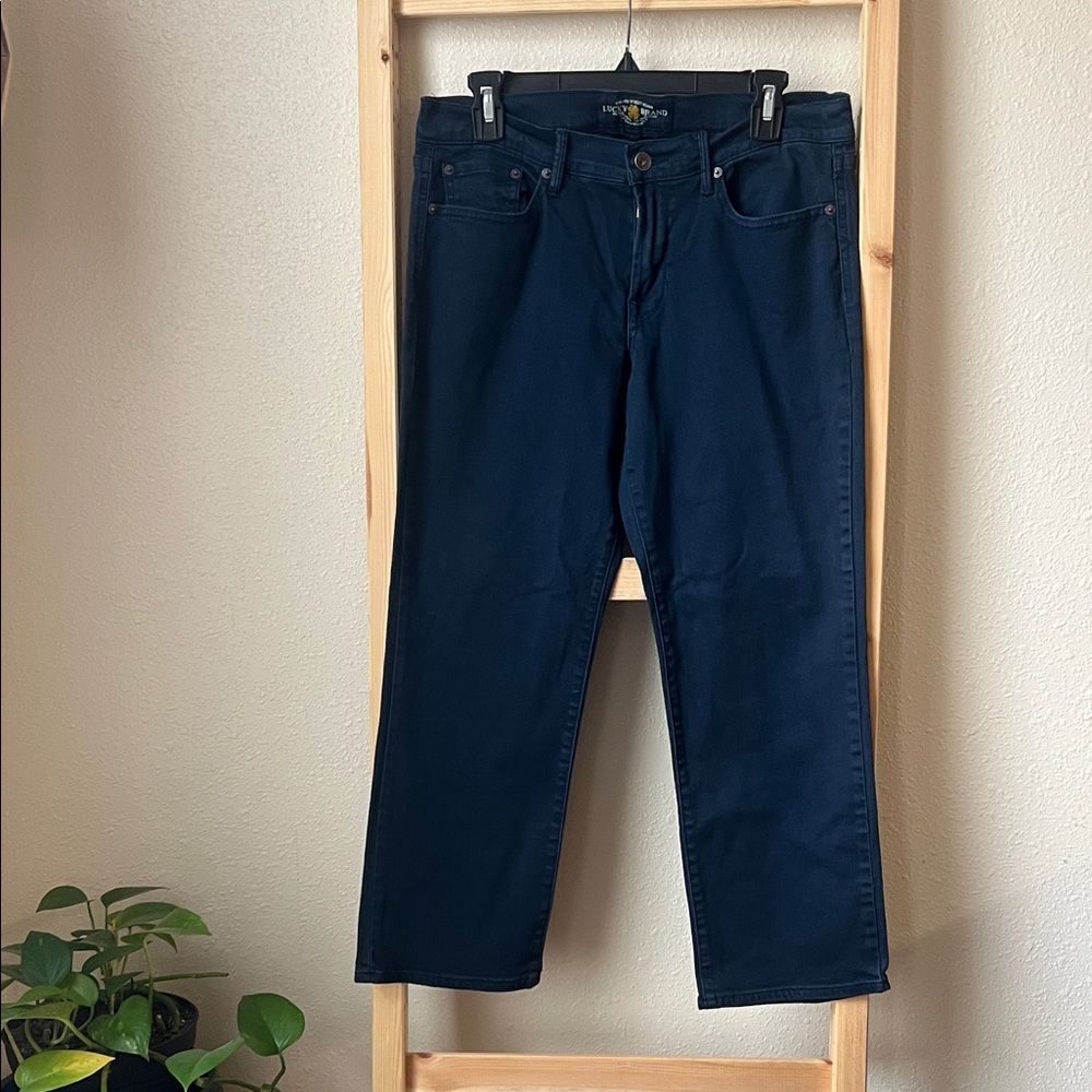 Lucky Brand Women's Dark Blue Ankle Jeans